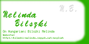 melinda bilszki business card